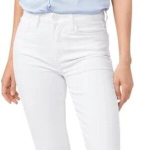 PAIGE Cindy Cropped High-Rise Coated Straight-leg Jeans